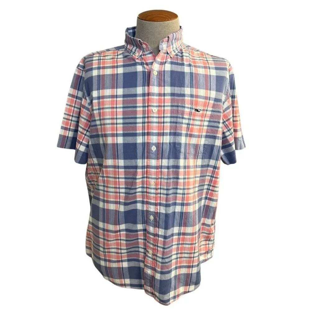 Vineyard Vines Men’s Classic Fit Tucker Plaid Button Down Shirt Sz. L